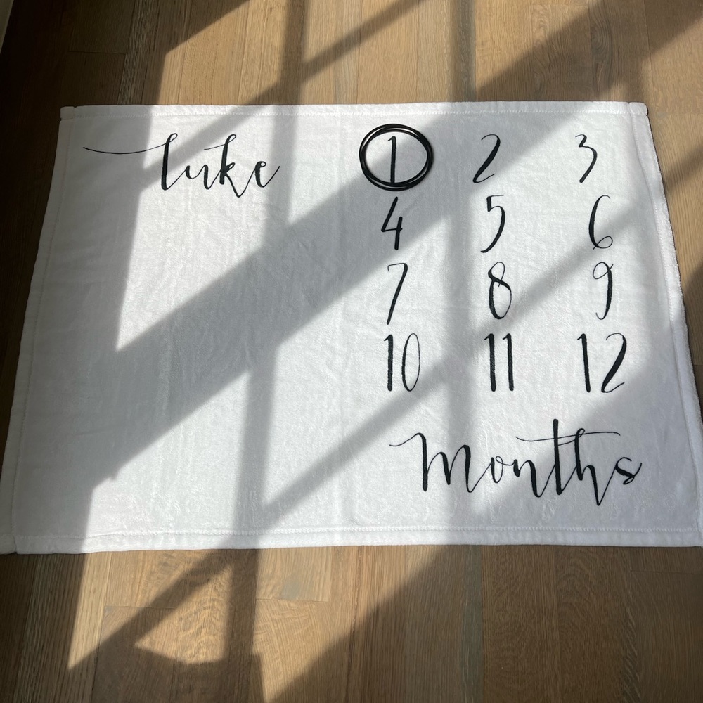 Baby Milestone Blanket with “Luke”